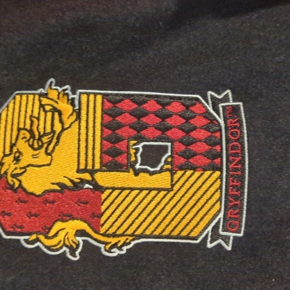 Harry Potter Gryffindor Logo Hooded Varsity red/ black Wool Jacket NWOT Sz L - Picture 8 of 11